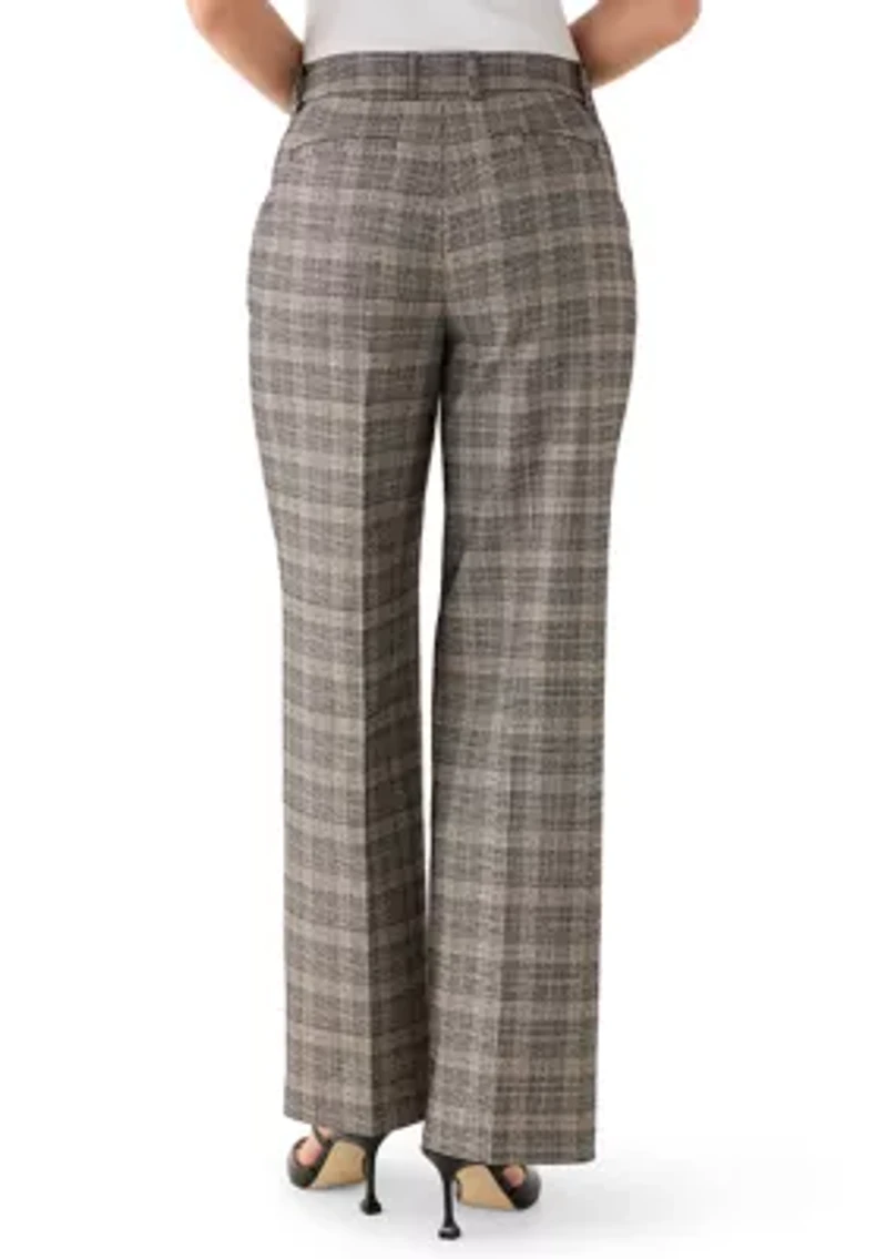 Petite Plaid Trousers
