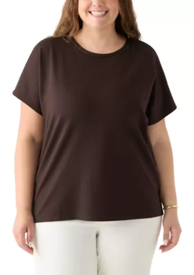 Plus Serenity Knit Dolman Sleeve T-Shirt
