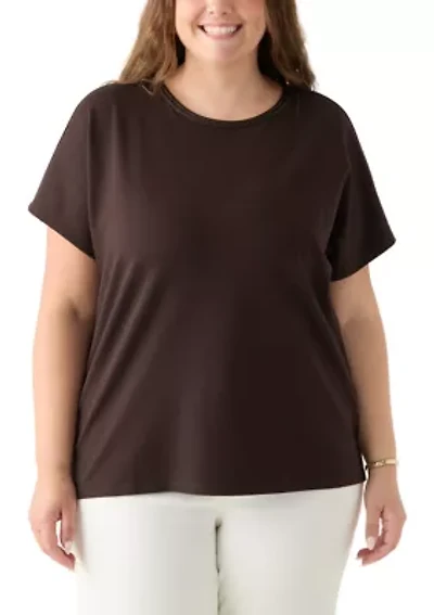 Plus Serenity Knit Dolman Sleeve T-Shirt