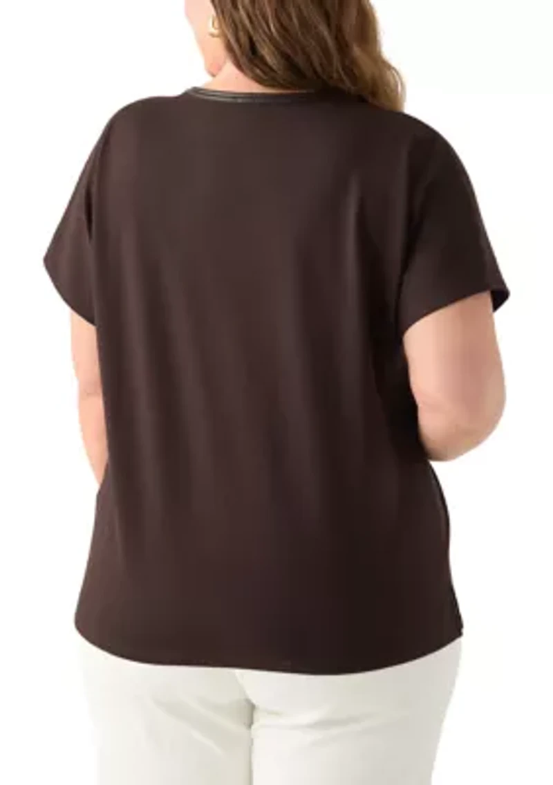 Plus Serenity Knit Dolman Sleeve T-Shirt