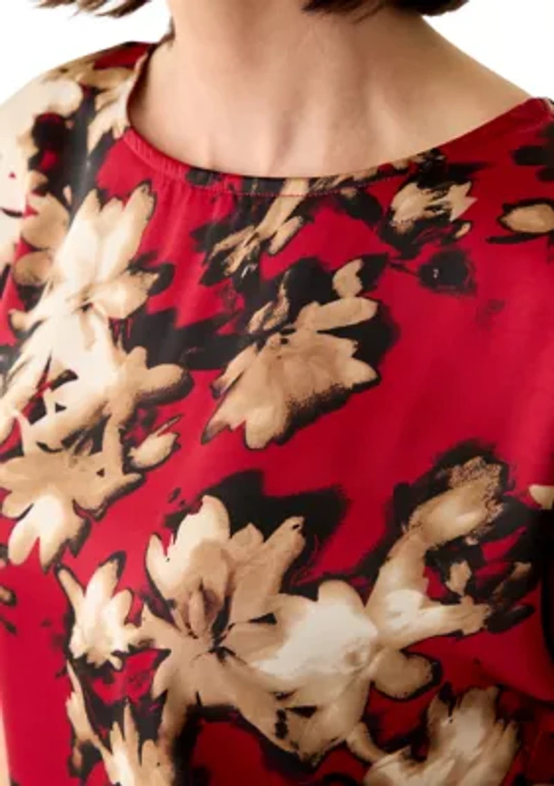 Women's Short Sleeve Bateau Neck Blouse