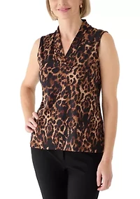 Women's Triple Pleat Printed Blouse