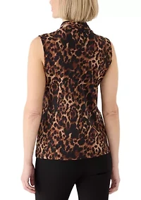 Women's Triple Pleat Printed Blouse
