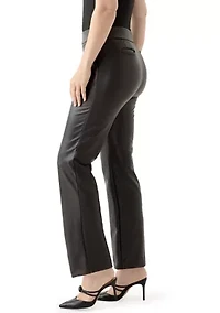 Petite Pull On Faux Leather Pants