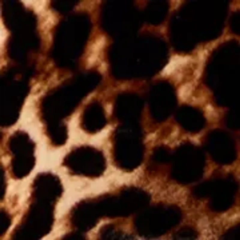 Petite Print Fly Front Flare Pants