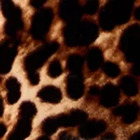 Petite Print Fly Front Flare Pants