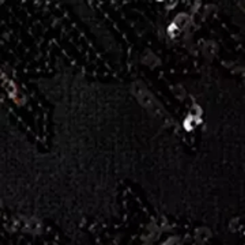 Women's Sequin Houndstooth Mock Neck Sweater