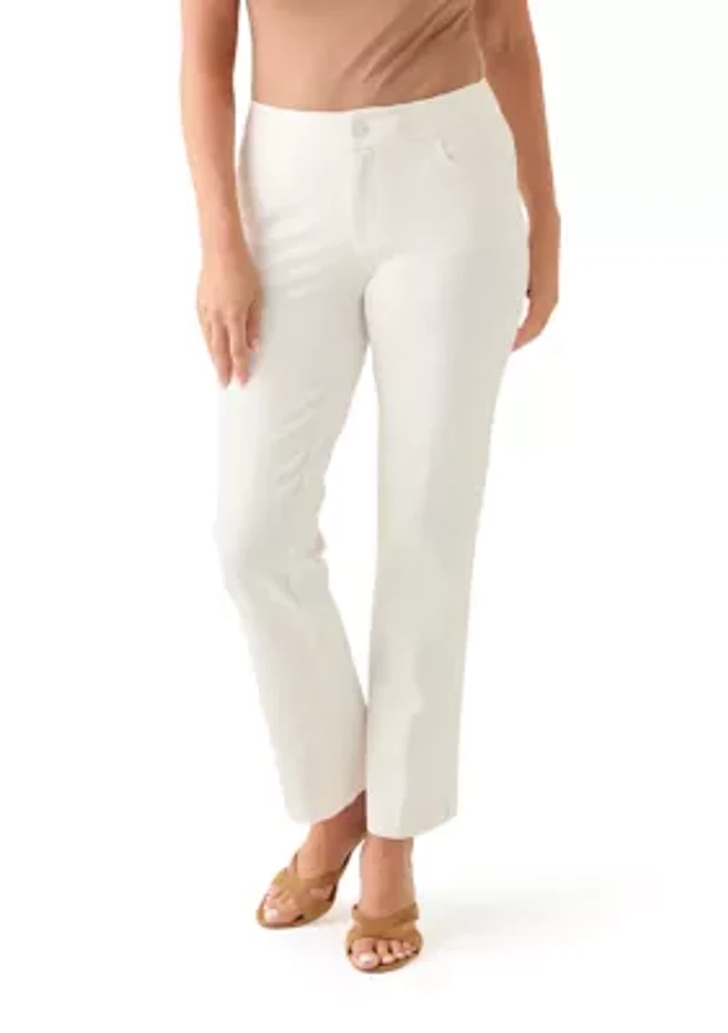 Petite Fly Front Bootleg Pants