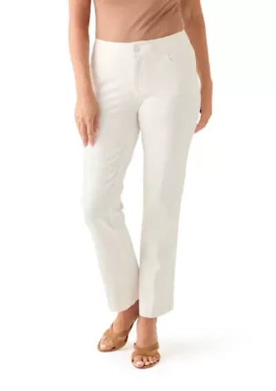 Petite Fly Front Bootleg Pants