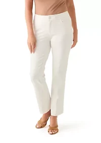 Petite Fly Front Bootleg Pants