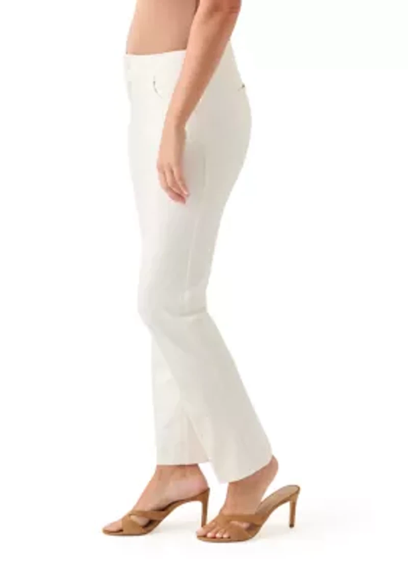 Petite Fly Front Bootleg Pants