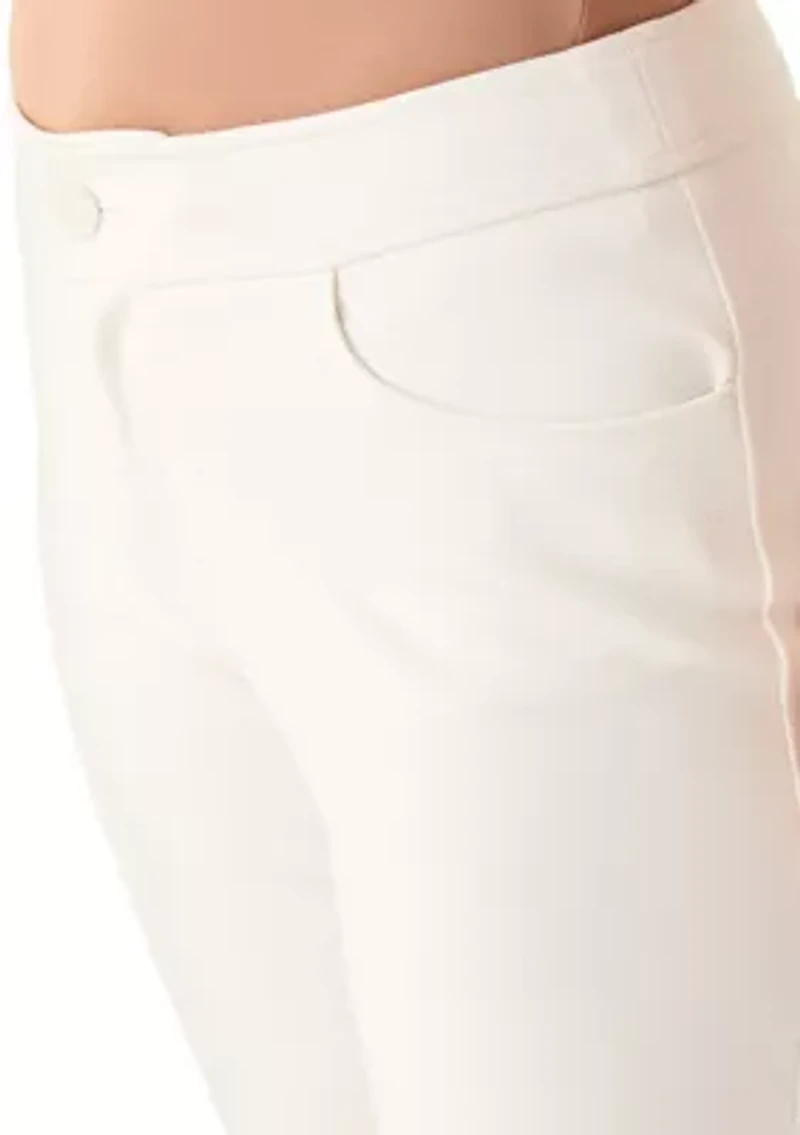 Petite Fly Front Bootleg Pants