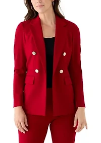 Women's Triple Pocket Faux Double Breasted Jacket