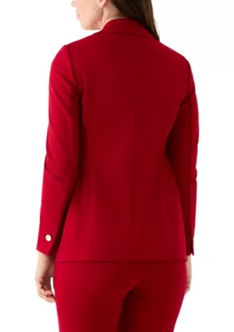 Women's Triple Pocket Faux Double Breasted Jacket