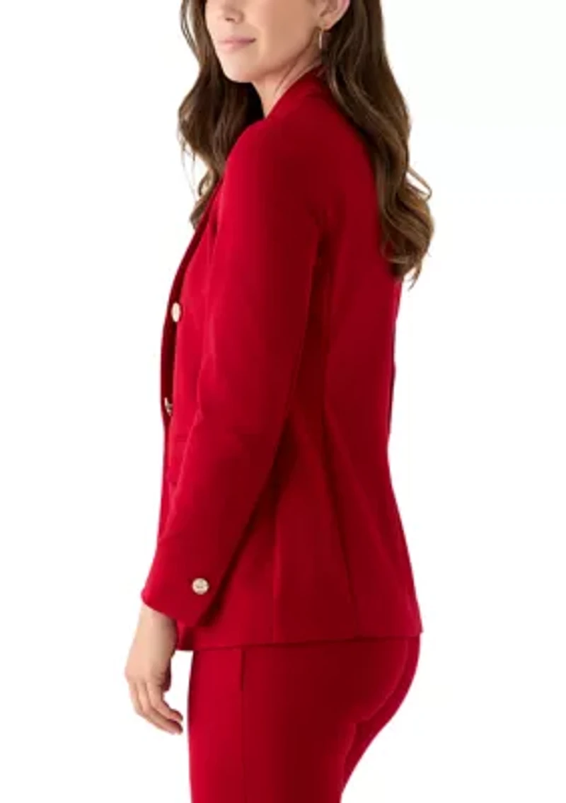 Women's Triple Pocket Faux Double Breasted Jacket