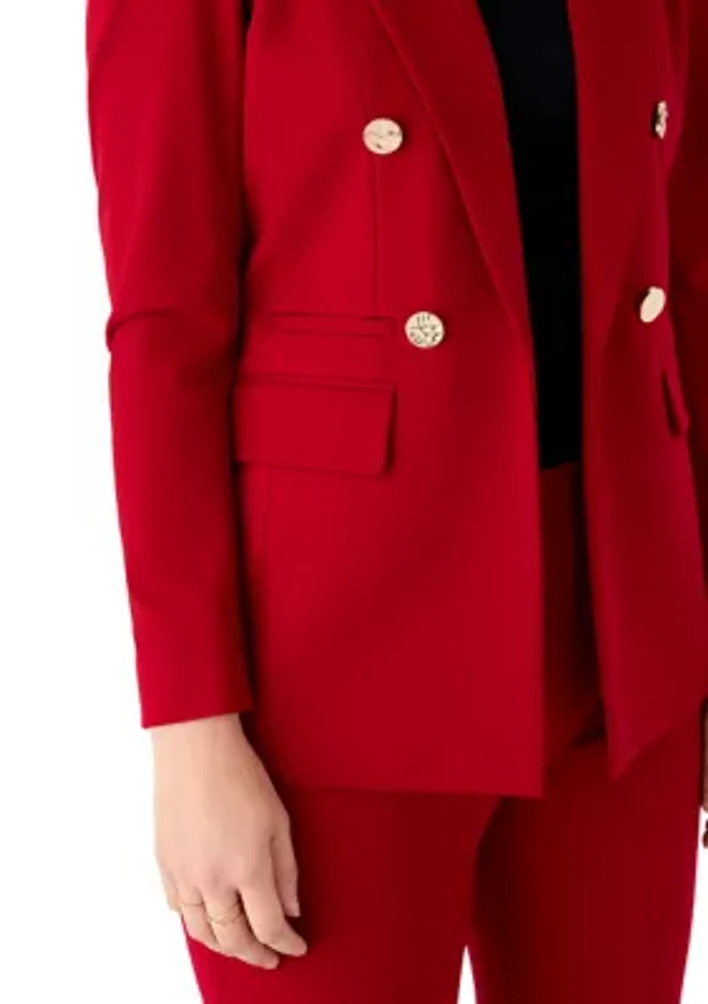 Women's Triple Pocket Faux Double Breasted Jacket