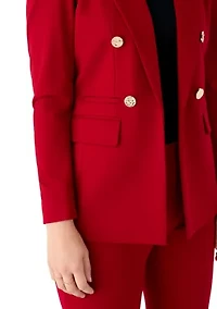 Women's Triple Pocket Faux Double Breasted Jacket