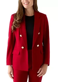 Petite Triple Pocket Faux Double Jacket