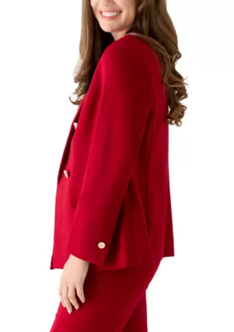 Petite Triple Pocket Faux Double Jacket