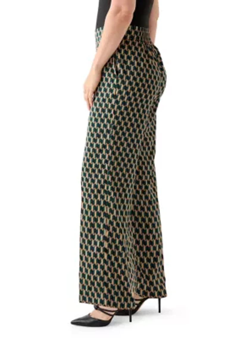 Women's Pine Forest High Waist Wide Leg Pants