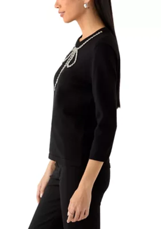 tory burch short sleeve bow sweater dress Tory Burch Short Sleeve Bow Sweater Dress - Blue