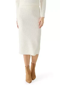 Women's Diamond Stitch Sweater Skirt