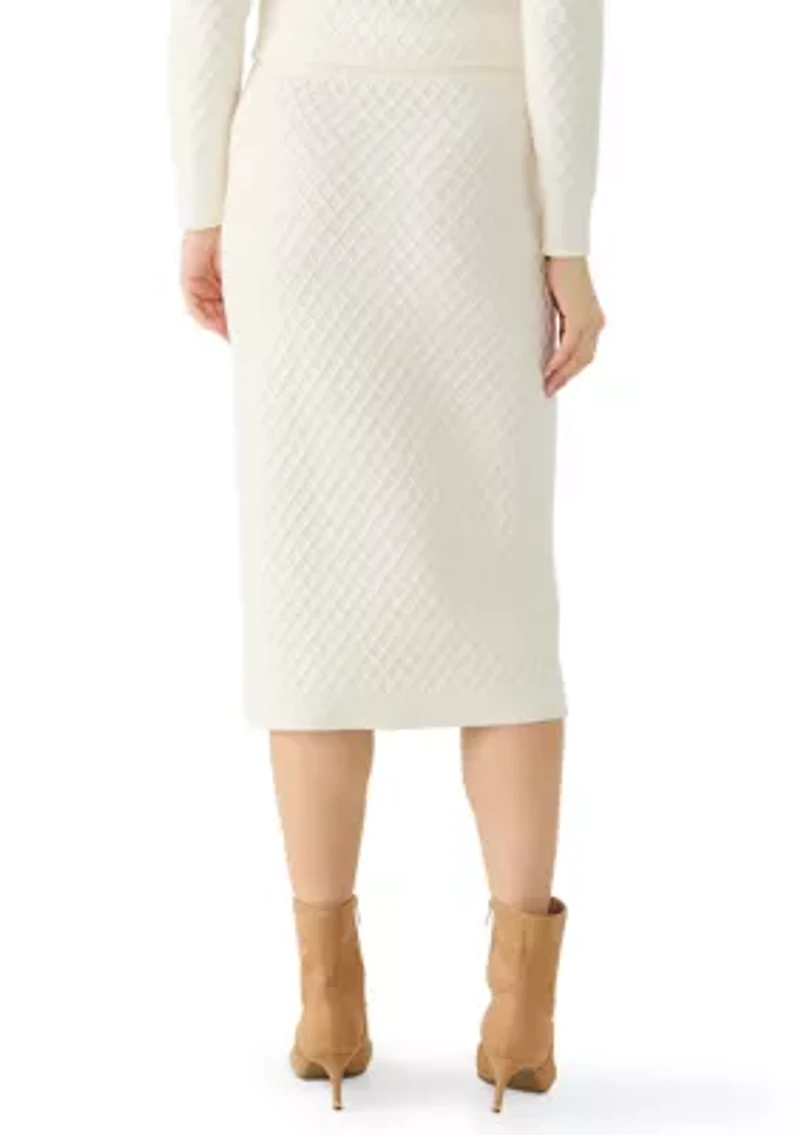 Women's Diamond Stitch Sweater Skirt