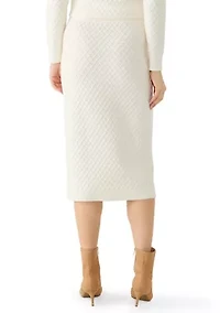 Women's Diamond Stitch Sweater Skirt