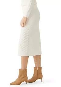 Women's Diamond Stitch Sweater Skirt