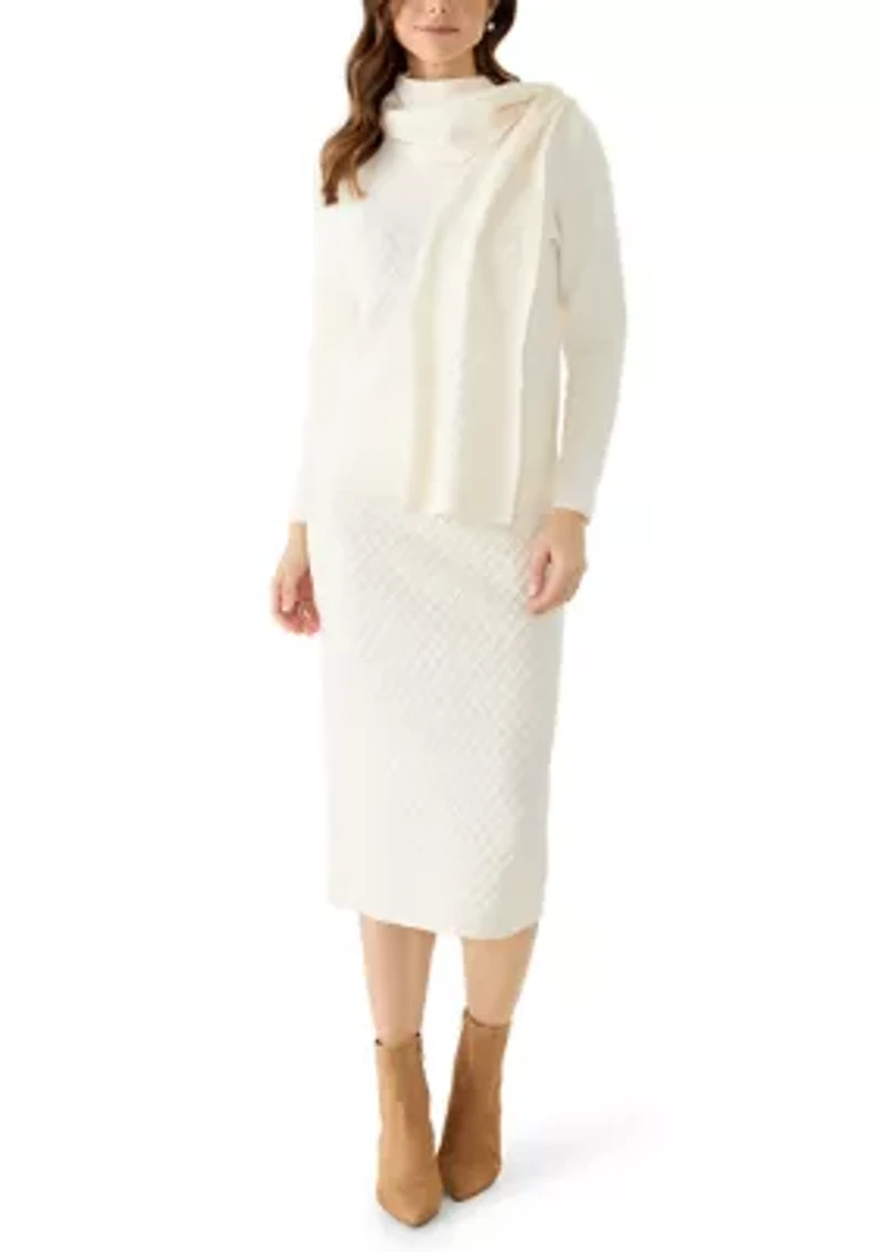 Women's Diamond Stitch Sweater Skirt