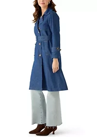 Women's Double Breasted Trench Coat with Belt