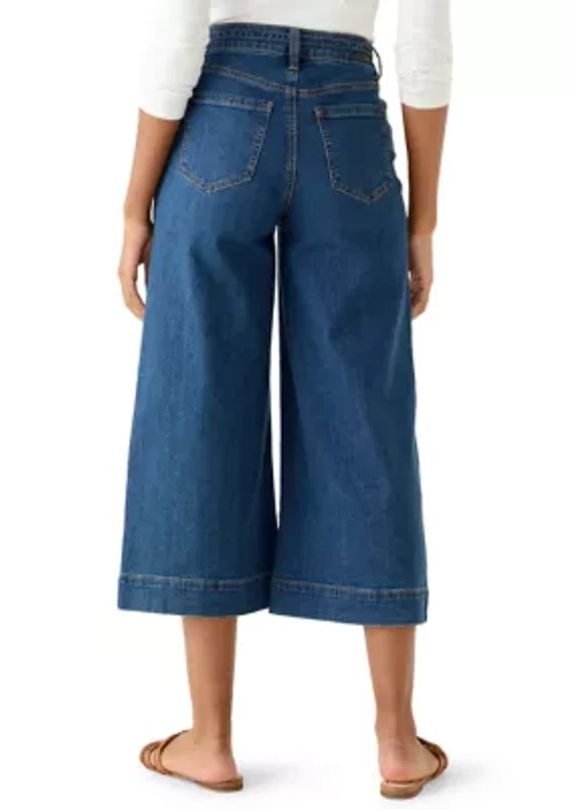 Women's Wide Leg Culotte with Belt