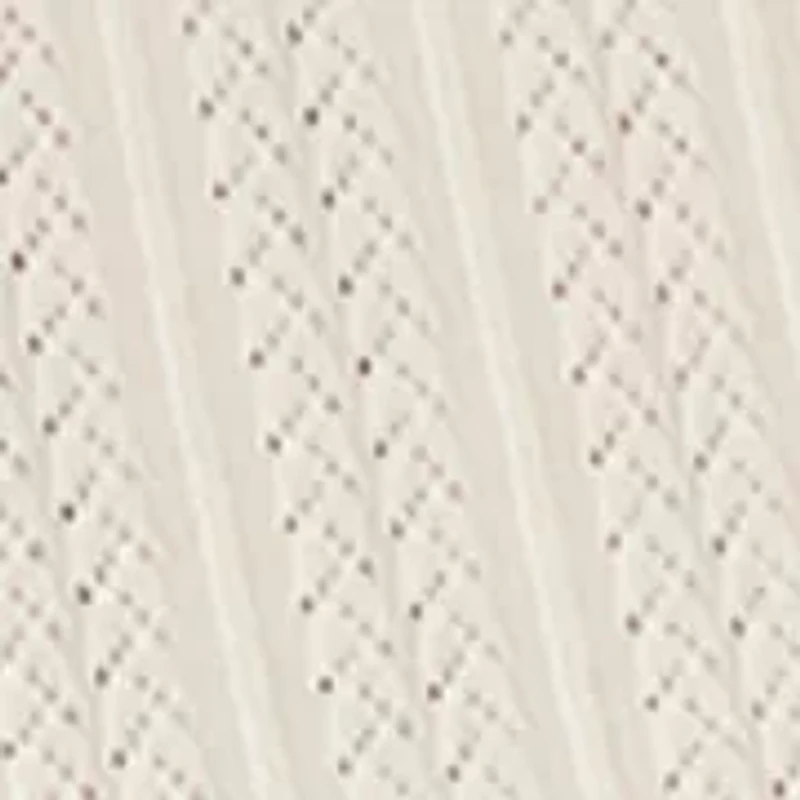 Petite Creamy White Elbow Sleeve Stitch Mock Neck Sweater