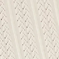 Petite Creamy White Elbow Sleeve Stitch Mock Neck Sweater