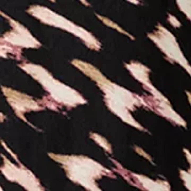 Plus Short Sleeve Multi Woven Top with Knitted Back