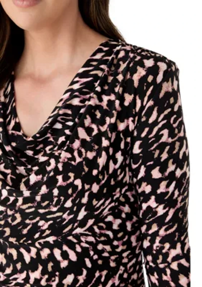 Women's Long Sleeve Cowl Neck Top