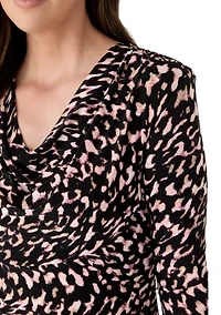 Women's Long Sleeve Cowl Neck Top