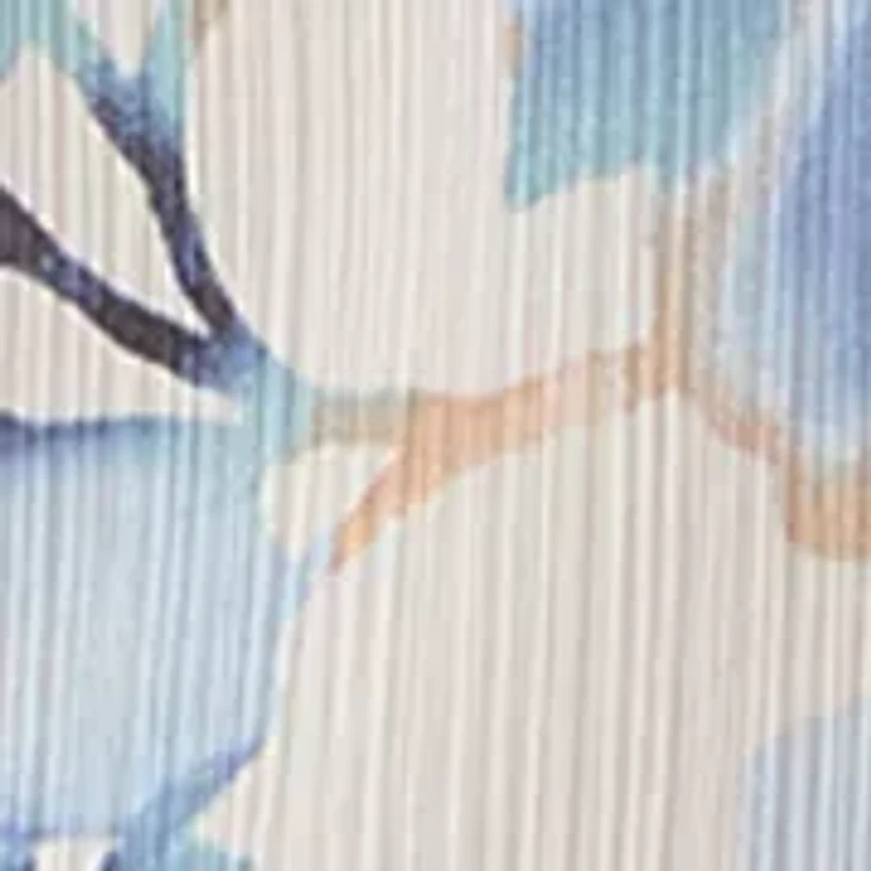 Women's V-Neck Pleated Front Blouse with Long Sleeves