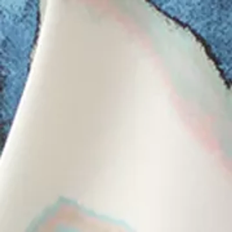 Plus Opal Blue Bateau Neck Flat Satin Blouse