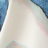 Plus Opal Blue Bateau Neck Flat Satin Blouse