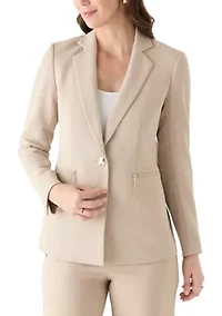 Women's One Button Notch Collar Blazer