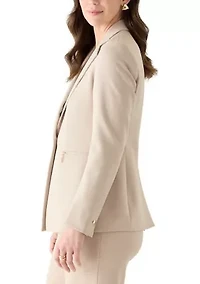 Women's One Button Notch Collar Blazer