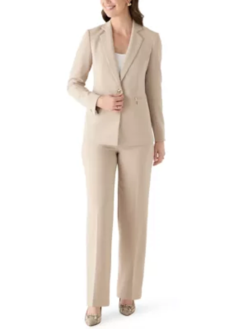 Women's One Button Notch Collar Blazer