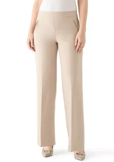 Women's High Rise Pleated Wide Leg Pants