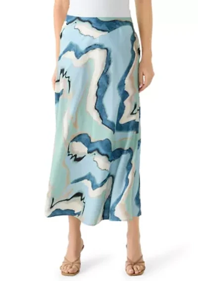 Women's Bias Flared Midi Skirt