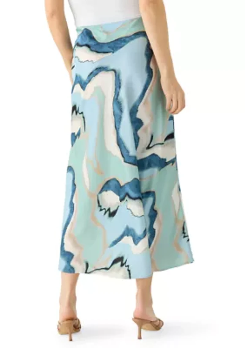 Women's Bias Flared Midi Skirt