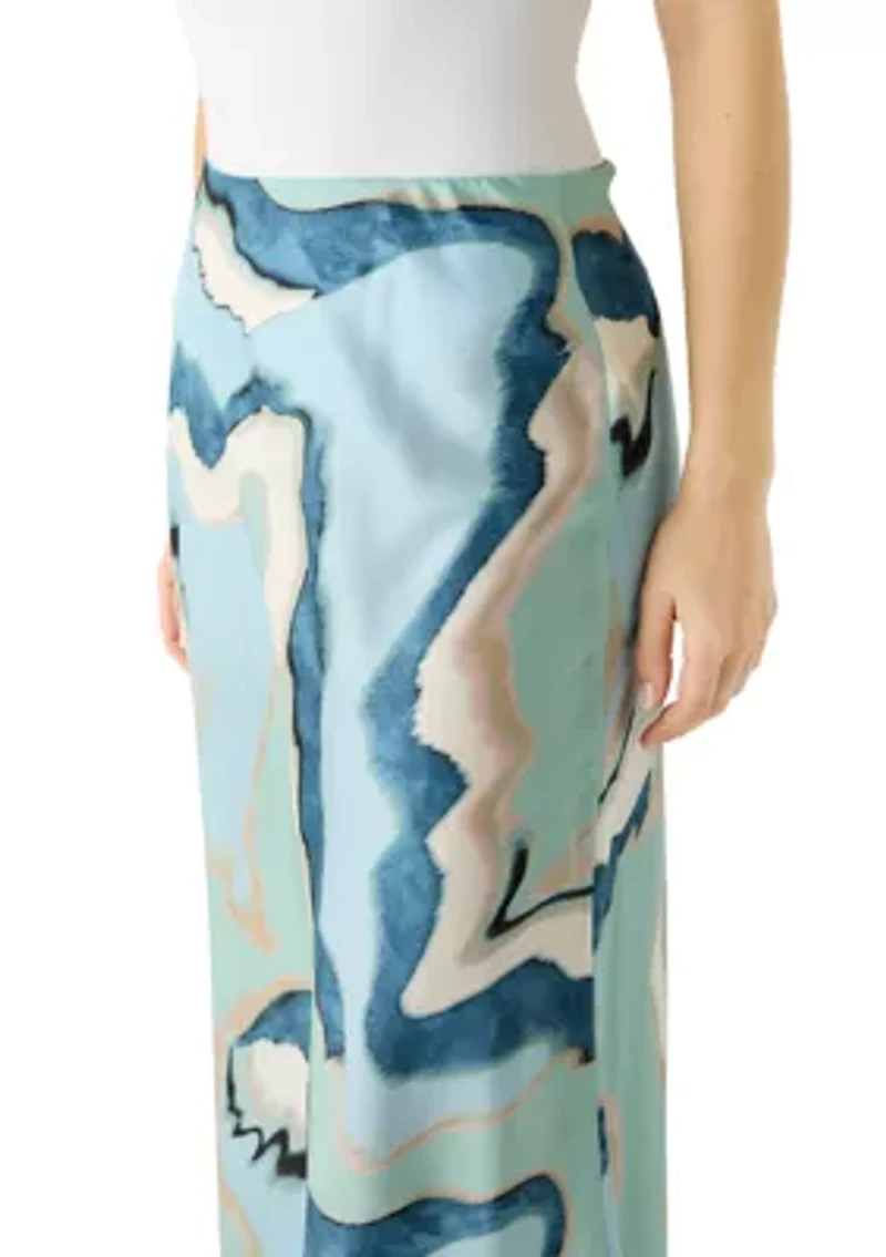 Women's Bias Flared Midi Skirt