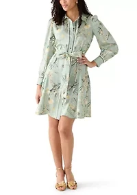 Women's Godet Skirt Mini Shirtdress