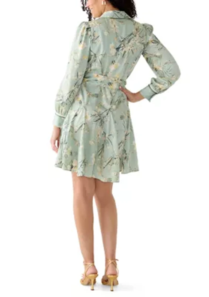 Women's Godet Skirt Mini Shirtdress