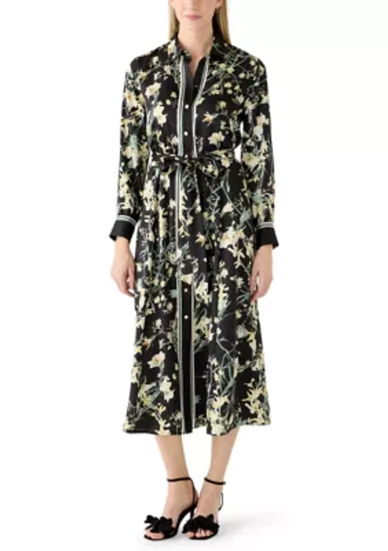 Women's A-Line Midi Shirt Dress